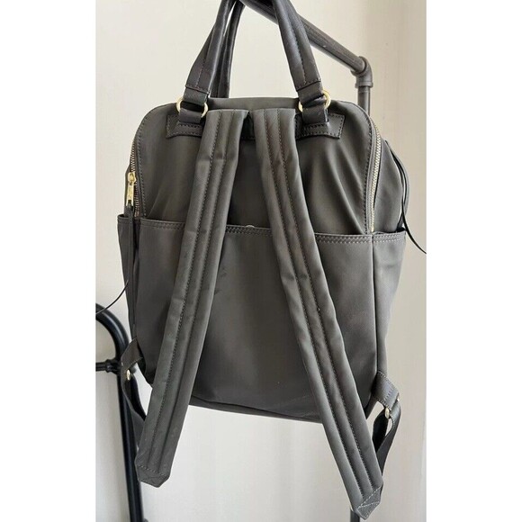 MZ Wallace Jordan Dark Grey Laptop Backpack Handle Pocket Nylon Travel School - Picture 2 of 6